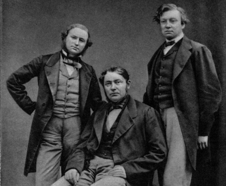 Gustav Kirchhoff, Robert Bunsen und Henry Roscoe im Jahr 1862