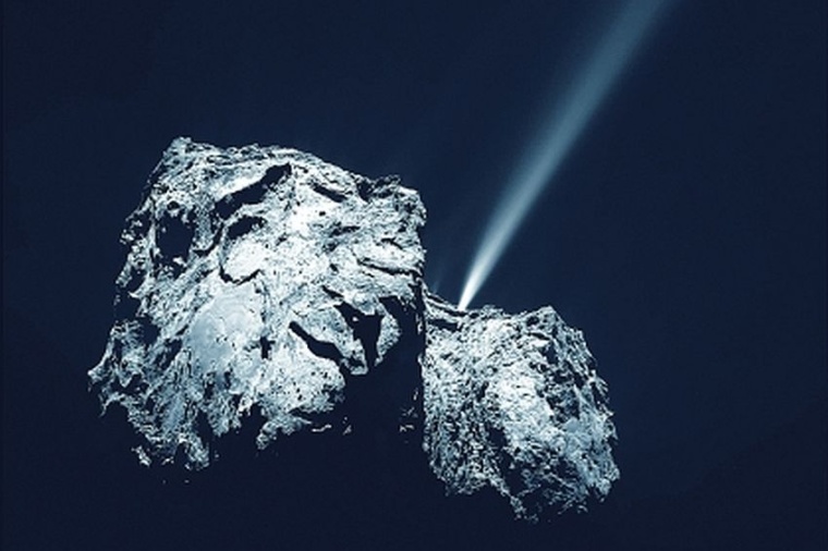 Ein spektakulärer Gasausbruch auf dem Kometen 67P/Churyumov-Gerasimenko,...