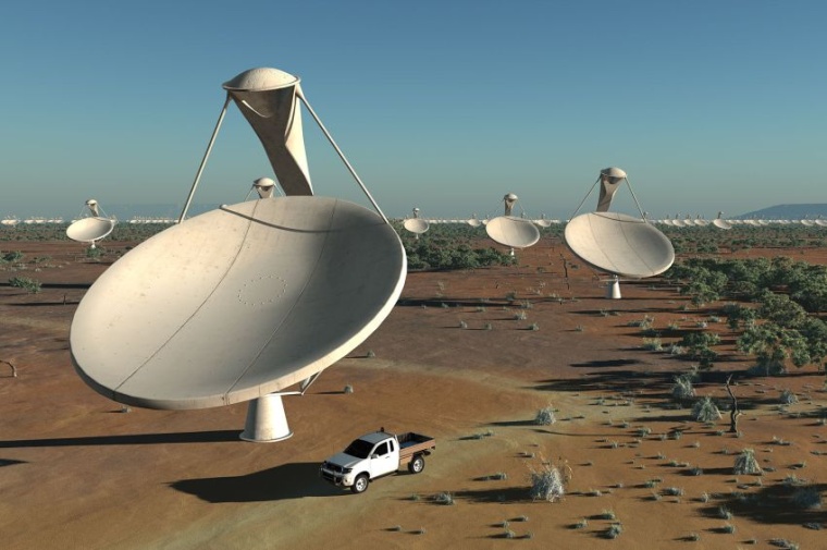 So könnte die beeindruckende Antennen-Anlage des Square Kilometer Arrays...