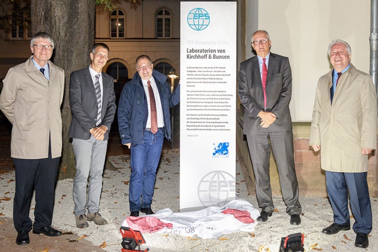 Einweihung der Gedenkstelle der EPS Historic Site in Heidelberg (von links):...