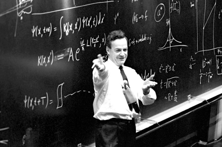 Richard Feynman in seinem Element: Nachdem er den Physik-Nobelpreis erhalten...