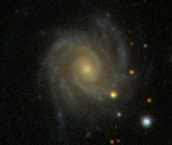 Abb.: Die 400 Millionen Lichtjahre entfernte Spiralgalaxie UGC 3825. (Bild:...