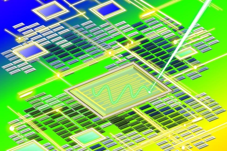 Abb.: Die lichtemittierenden organischen Transistoren lassen sich durch...