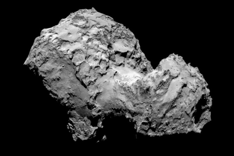 Abb.: Komet 67P/Churyumov-Gerasimenko, aufgenommen mit der OSIRIS-Telekamera an...