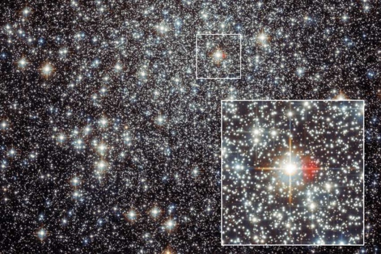 Abb.: In der Nähe des Zentrums des Kugelsternhaufens Messier 22 entdeckte das...