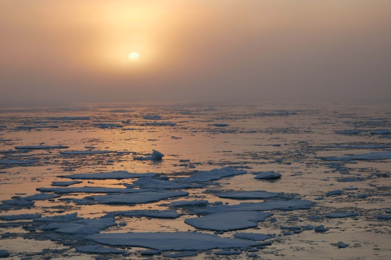 Abb.: Die Fläche es arktisches Meereises schwankt von Jahr zu Jahr sehr stark....