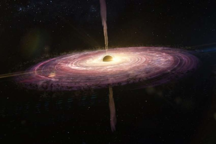 Abb.: Ein supermassereiches schwarzes Loch. Mit ATHENA sollen unter anderem...