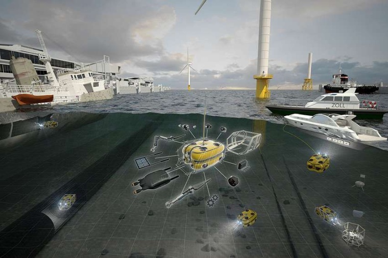 Abb.: Ein neues modular aufgebautes Unterwasserfahrzeug wird vom Fraunhofer-IGD...