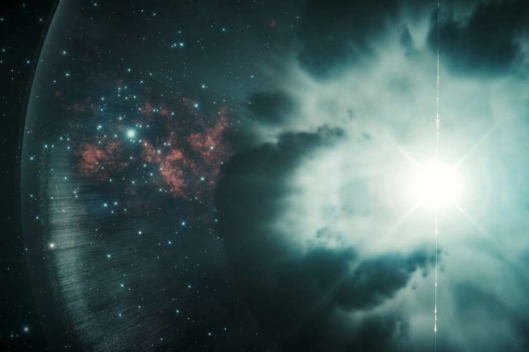 Abb.: Gamma-Ray Bursts können von einer Supernova ausgelöst werden, bei der...