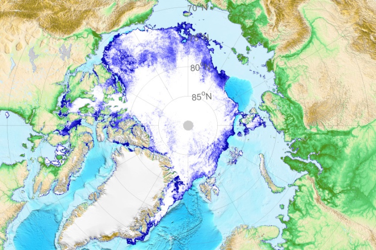 Abb.: Ausbreitung des Meereises in der Arktis am 23. Juli 2020. (Bild:...