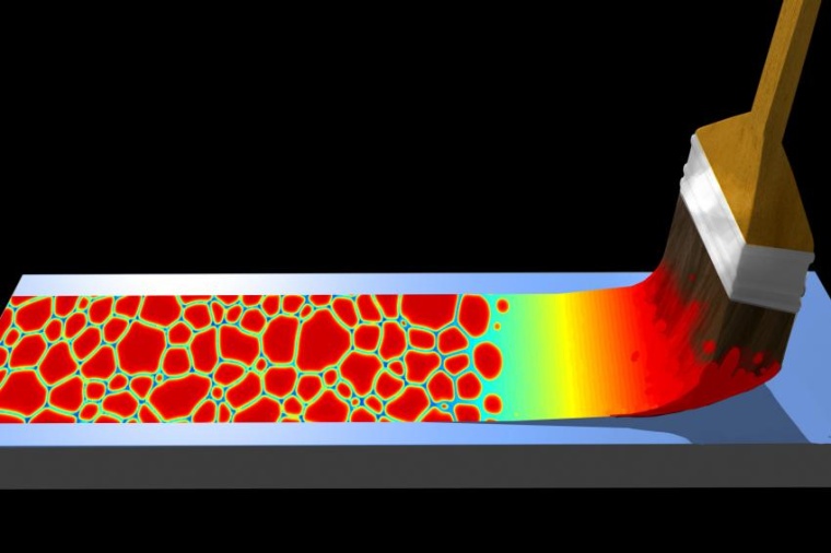 Abb.: Mit Computersimulationen lässt sich die Struktur von Kristallen bei...