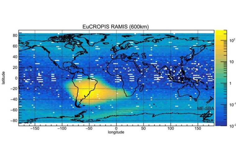 Abb.: Daten des DLR-Satelliten Eu:CROPIS zeigen in sechs­hundert Kilo­metern...