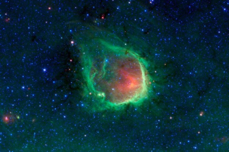 Abb.: Am Südhimmel, etwa 4300 Lichtjahre von der Erde entfernt, liegt RCW...