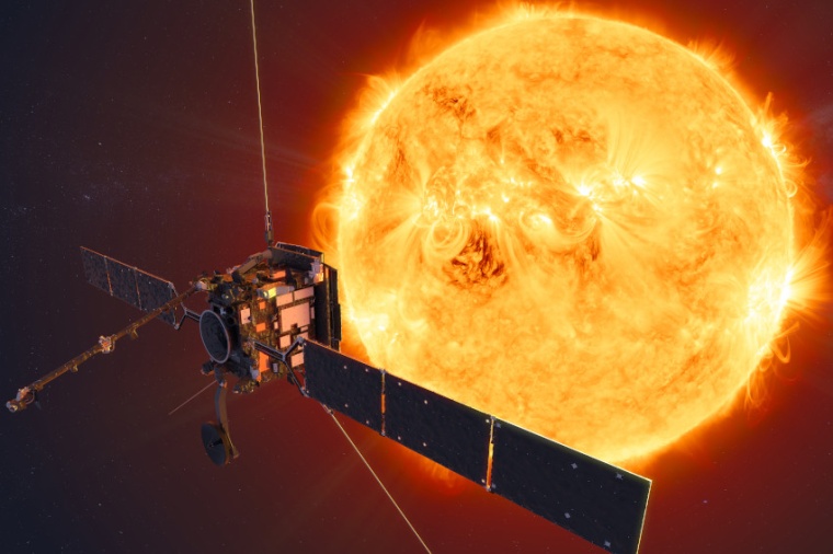 Abb.: Illustra­tion des Solar Orbiter: Die Mission soll Aufnahmen von der...