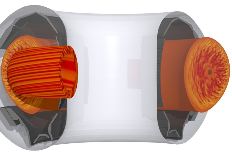 Abb.: Plasma-Simu­lationen und -Modellierungen – hier die Simu­lationen der...