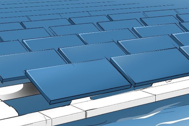 Abb.: Mögliches Systemdesigns für Floating PV: Im Projekt PV2Float werden...