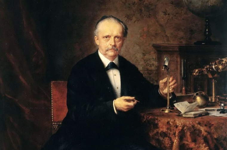 Der Maler Ludwig Knaus hielt Hermann von Helmholtz im Jahr 1881 auf diesem...