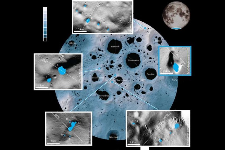 Abb.: Die 17 neu unter­suchten Krater und Senken be­finden sich in der Nähe...