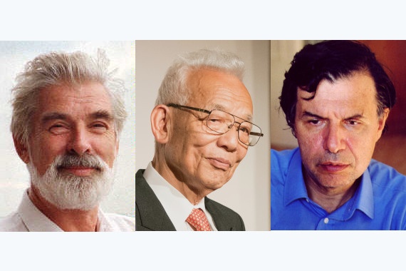 Klaus Hasselmann, Syukuro Manabe und Giorgio Parisi (von links) teilen sich den...