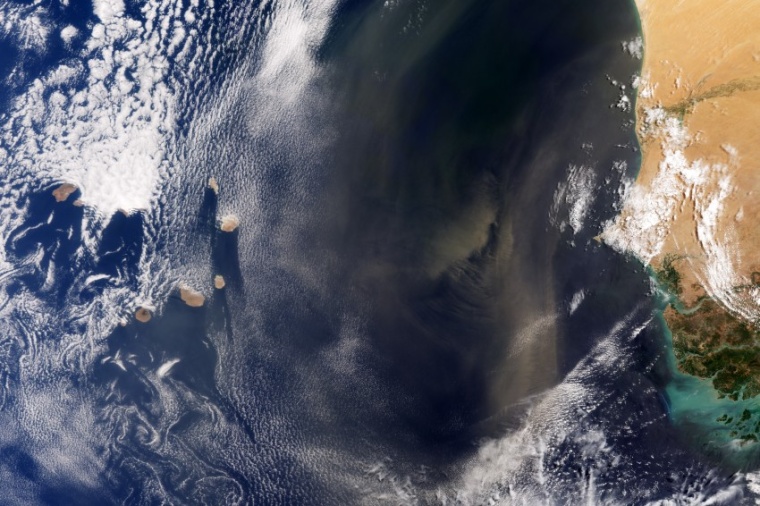 Abb.: Sandstaub aus der Sahara (Bild: ESA, Copernicus Sentinel-3)