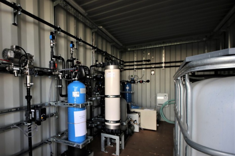 Abb.: Mobile Wasseraufbereitungsanlage in Anklam: Demonstrator inklusive...