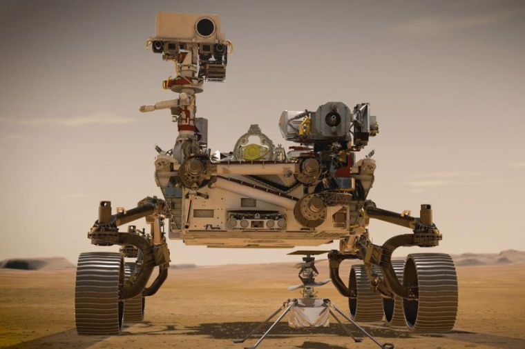 Mars-Rover „Perseverance“ und Hubschrauberdrohne „Ingenuity“ (Bild:...