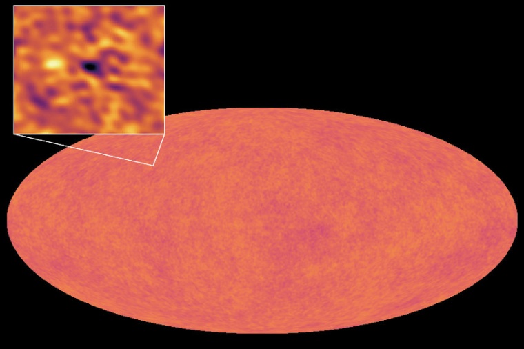 Abb.: Die kosmische Hintergrundstrahlung stammt vom Ende der heißen...