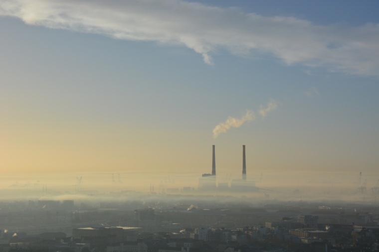 Abb.: Smogwolke über der Normandie. (Bild: G. Mannaerts, HZDR)