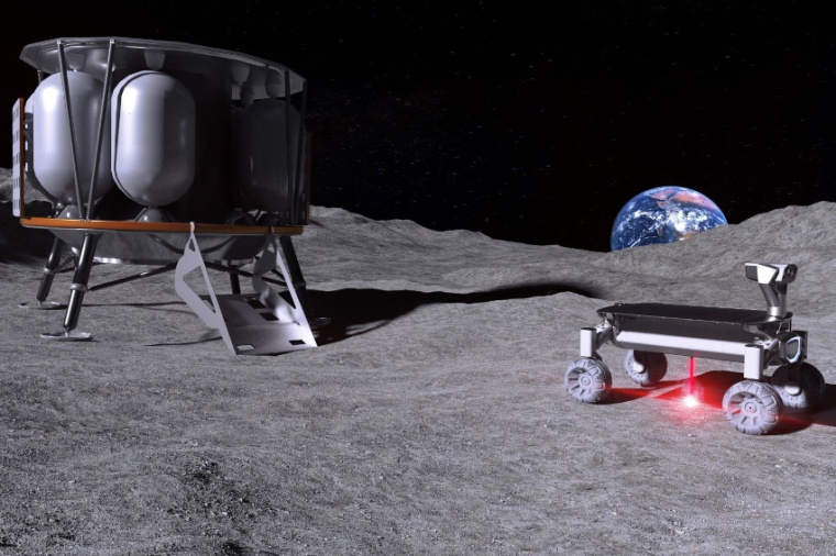 Abb.: In Zukunft könnten 3D-Drucker aus Mondstaub eine Infra­struktur auf dem...